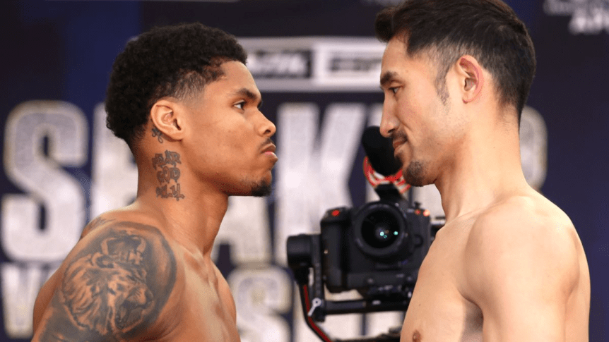 Shakur Stevenson faces off against Yoshino
